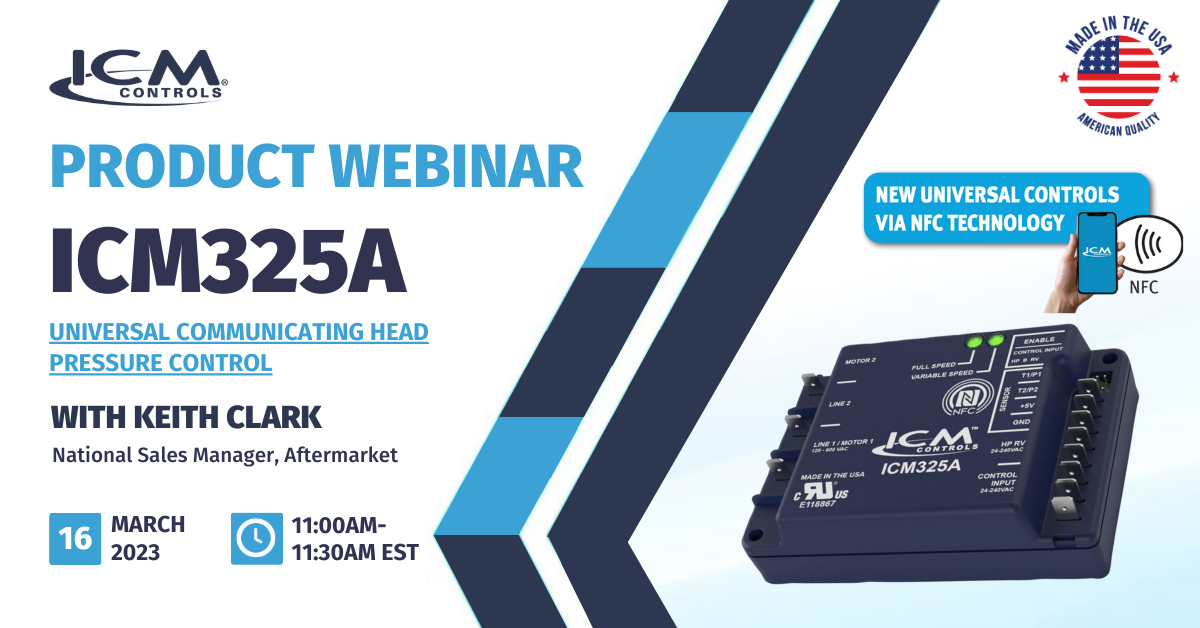Registration For HVAC Product Webinar Series ICM CONTROLS