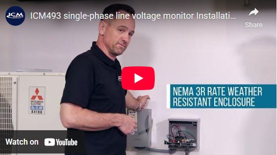 Installation of the ICM493 Single-Phase Line Voltage Monitor